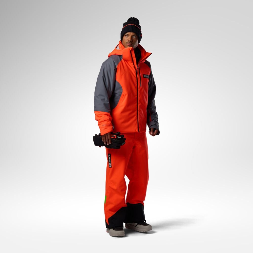 Veste de ski Rossignol M HERO ISOLÉE - ROUGE NÉON